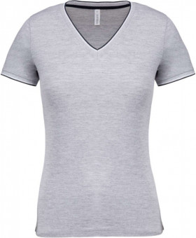 KA394 LADIES' PIQUÉ KNIT V-NECK T-SHIRT