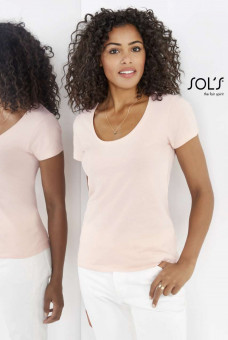 SO02079 SOL'S METROPOLITAN - WOMEN'S LOW-CUT ROUND NECK T-SHIRT