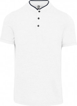 KA223 MEN'S SHORT SLEEVE POLO SHIRT WITH MANDARIN COLLAR