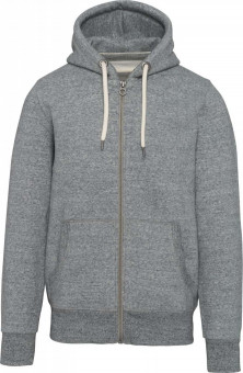 KV2306 MEN’S VINTAGE ZIPPED HOODED SWEATSHIRT