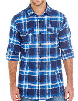 Woven Plaid Flannel Shirt