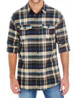 Woven Plaid Flannel Shirt