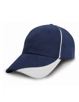 Heavy Brushed Cotton Cap with Scallop Peak and Contrast Trim