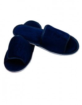 Open Toe Slipper With Hook and Loop Fastening