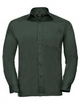 Men`s Long Sleeve Classic Polycotton Poplin Shirt