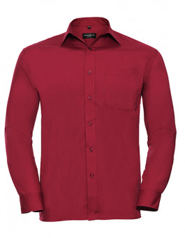 Men`s Long Sleeve Classic Polycotton Poplin Shirt