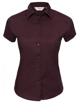 Ladies` Short Sleeve Fitted Stretch Shirt